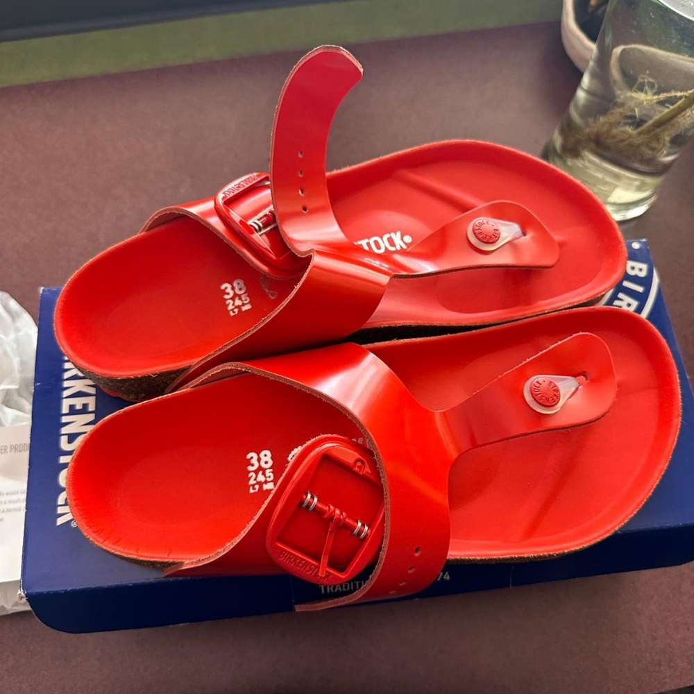 Red Birkenstock Sandals